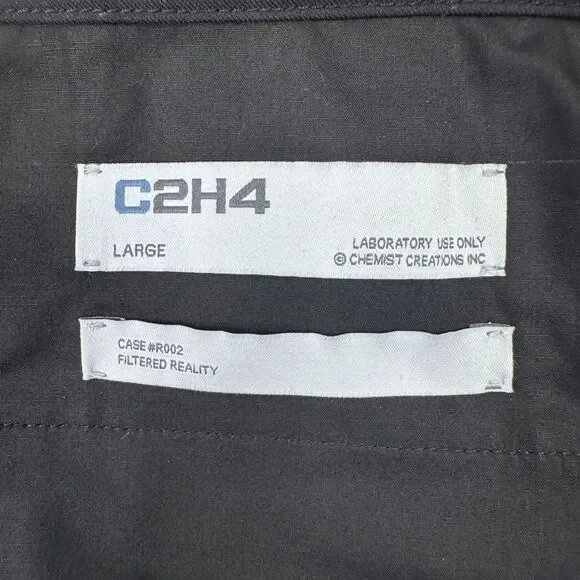 C2H4 Filtered Reality Folded Waist Tailored Trouser R002-056 - Sz Large - Black